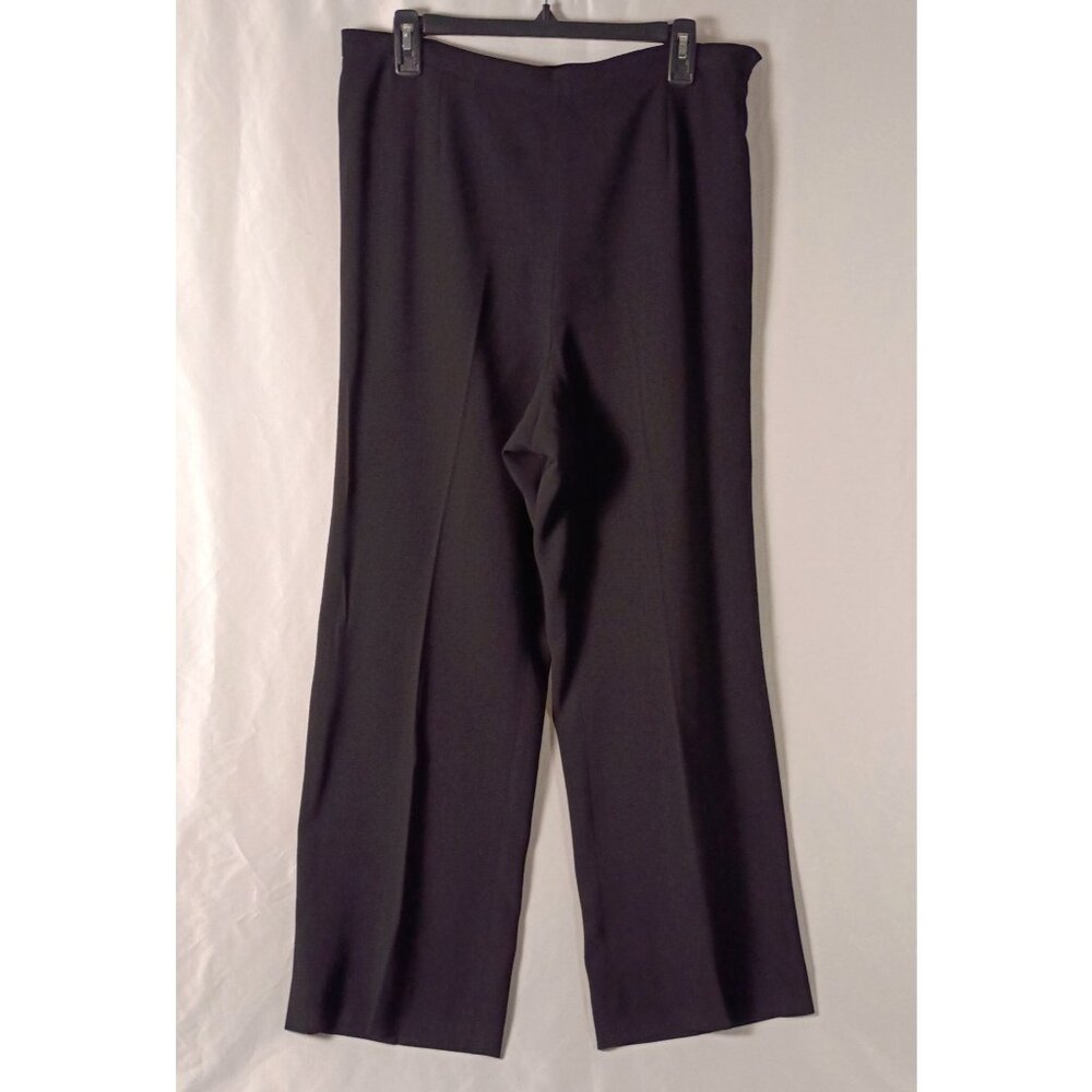Kasper Black High Rise Dress Pants Women 14 Side Zip Fully Lined Career